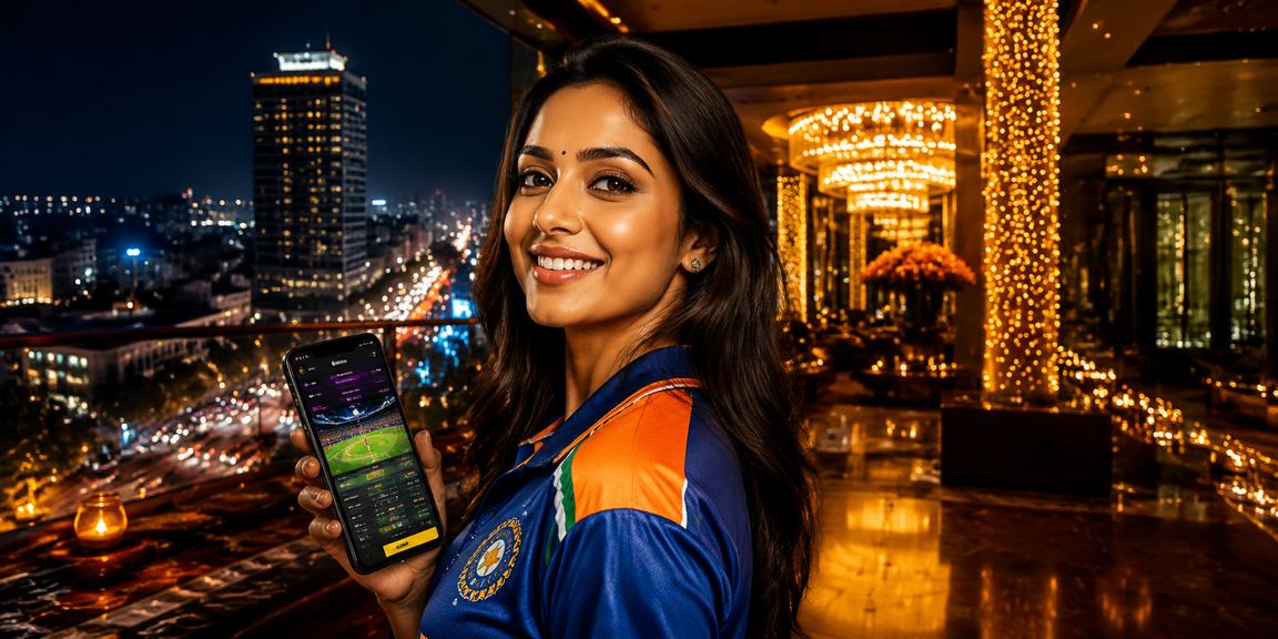 Indian user engaging with mobile betting app